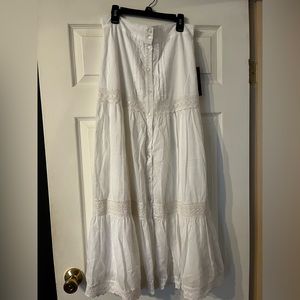 Smocked Maxi Peasant Skirt